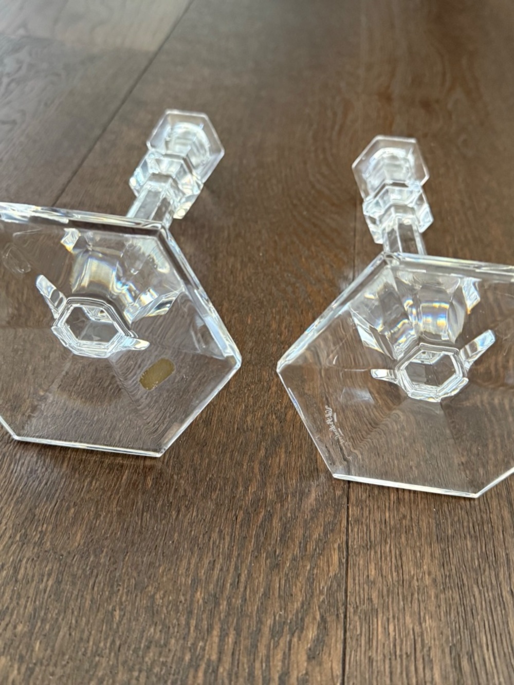 FLASH SALE TODAY Val St. Lambert Crystal Candlesticks – Set of 2 - Picture 4 of 8